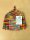 Hand-knitted rainbow baby hat