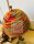 Hand-knitted rainbow baby hat