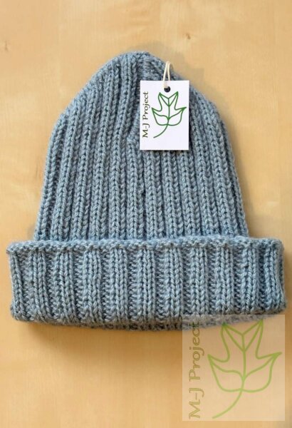 Beanie Mütze Damen Grün grau