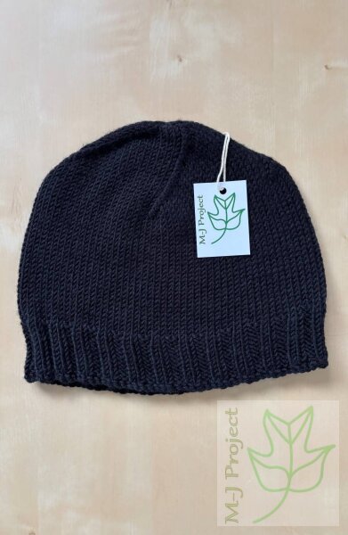 Mütze Erwachsene Schwarz Merino