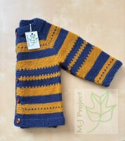 Strickjacke Junge 2 bis 3 Jahre  Blau Senf