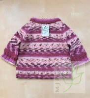 Strickpullover Mädchen 1 bis 2 Jahre Melange Rosa