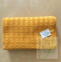 Handgestrickte Babydecke Sonnenstrahlen Wolle