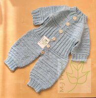 Babystrampler Blaue Schnee 3-9 Monate