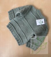 Strickjacke Baby Wiese Grün Grau 0 bis 3 Monate