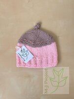 Babymütze „Еichel in Rosa und Beige“ 0-6...
