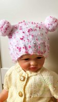 Fotorequisit Handmade Babymütze mit Pompons