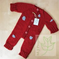 Handgestrickter Babystrampler mit künstlerishe...