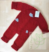 Handgestrickter Babystrampler mit künstlerishe...