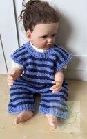 Baby Strampler Junge 0-3 Monate Streifen Blau