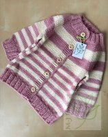 Handmade Strickjacke Mädchen 2 bis 3 Jahre Altrosa...