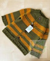 Handmade Strickjacke Kinder Wiese mit Sonnenstrahlen 1-2...