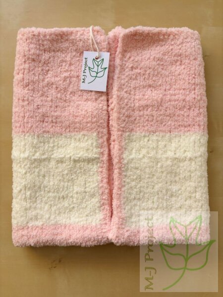 Handgestrickte Babydecke Soft Pfirsichrosa