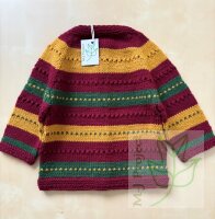 Kinder Strickjacke 1-2 Jahre Rot Grün Senf
