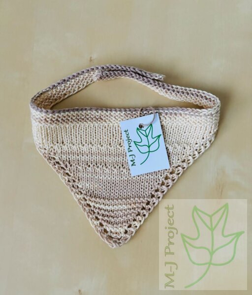 Baby scarf cotton melange beige