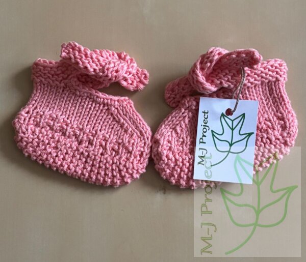 Baby shoes Organic Cotton Peach pink