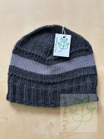 Schwarze Mütze mit Grau