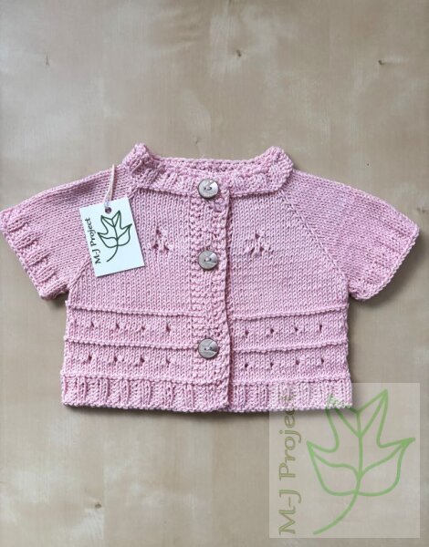 Baby Vest Girl 0-4 Months Cotton Pink
