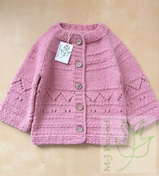 Strickjacke Mädchen  Märchen in Rosa  2-3 Jahre